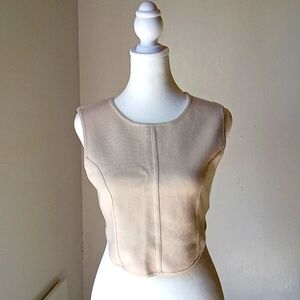 House of Harlow 1960 Women's Crop Top Cream Beige Size L